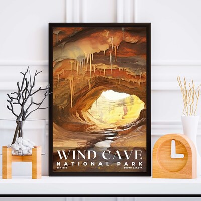 Wind Cave National Park Poster, Travel Art, Office Poster, Home Decor | S6 - image5